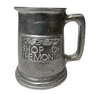 Vtg Boeing Pewter Mug Cup 74767 Shop Of The Month Workers Union Airplane Trade